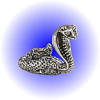 Striking Cobra Snake Pewter FIGURINE - Lead Free