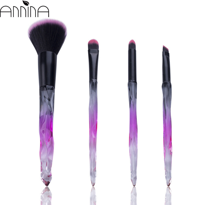 Beauty TOOLS 4Pcs/Set Laser Makeup Brush Set Eyeshadow Brush Gradient Acrylic Makeup Brush Set