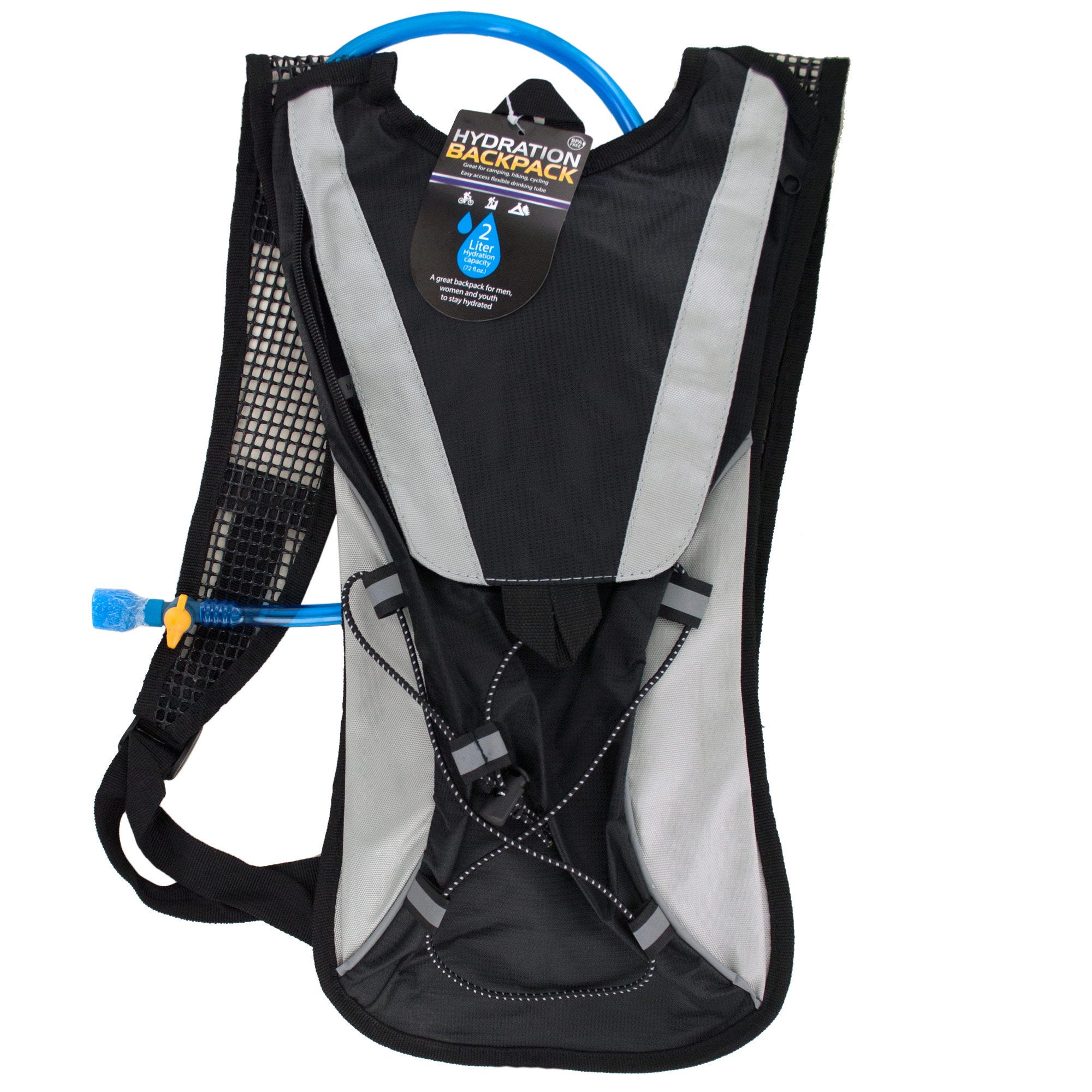 2 Liter Hydration Backpack with Flexible Drinking Tube - Qty 2